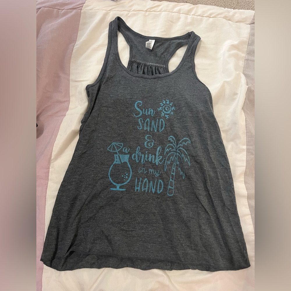 Bella+Canvas Dark Gray Flow Tank Top